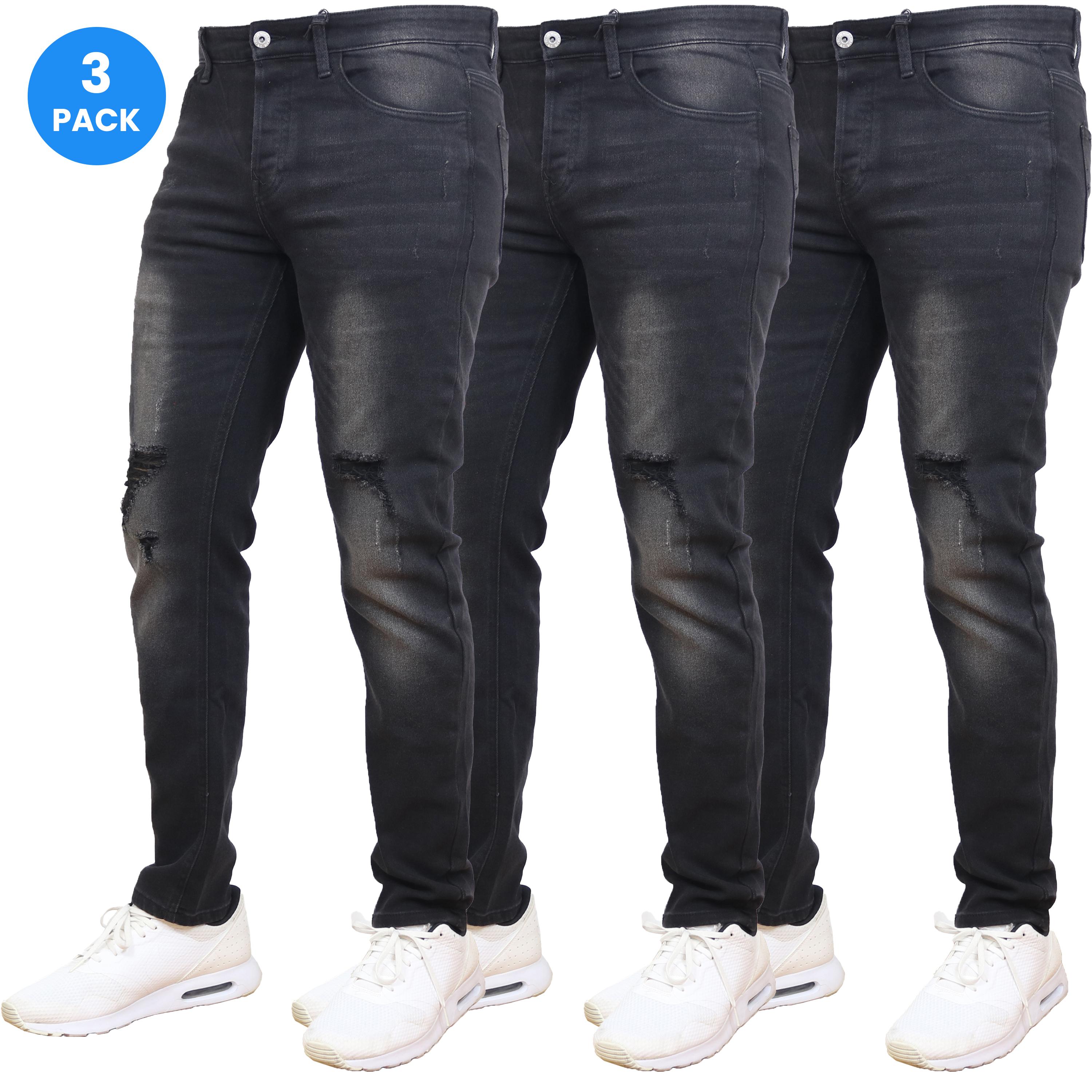 Men's Stretch Ripped Denim Jeans (30-42) - Gallery 34