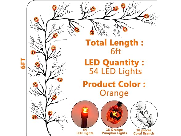 SURCVIO [ 8 Modes & Timer 6 Ft 54 LED Ha