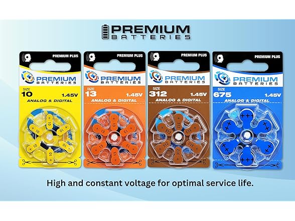 Premium Batteries Size 312, PR41, P312