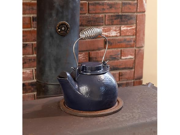 Blue-Black Enameled Humidifying Kettle