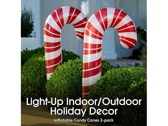FUNBOY Oversized Inflatable Light-up Candy Cane