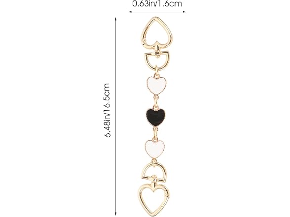 Milisten 3Pcs Bag Extender Chain, Heart