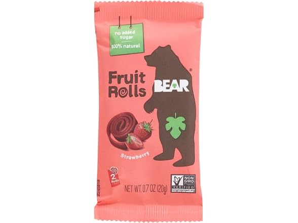 Bear Apple-Pear Strawberry Fruit Rolls, 0.7 oz