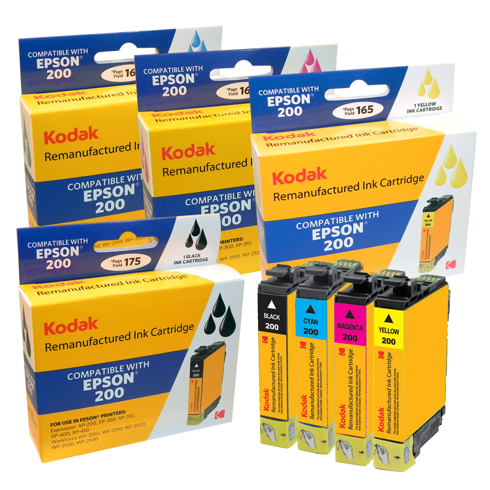 Compatible Epson 200 Ink Cartridge Combo Pack (Black, Cyan, Yellow, Magenta) - Gallery 6