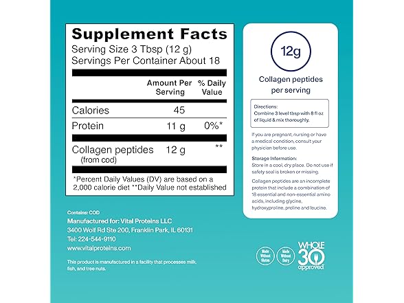 Vital Proteins Marine Collagen Peptides Powder