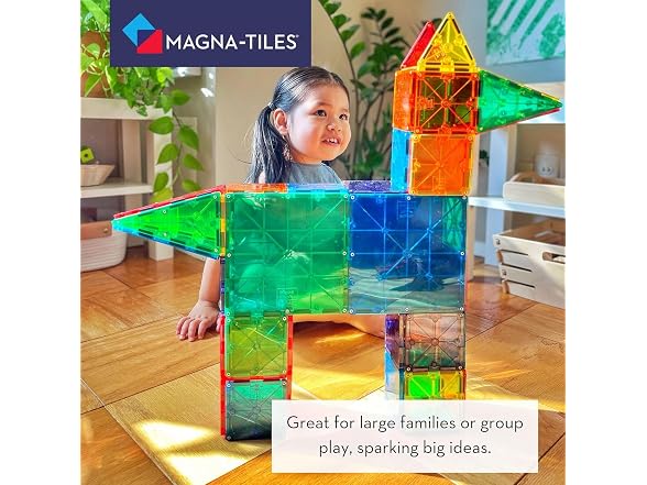 MAGNA-TILES Classic 100-Piece Magnetic Construction Set