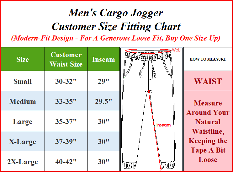 3Pk Asst Mens Stretch Cargo Joggers (S-2XL) - Gallery 10