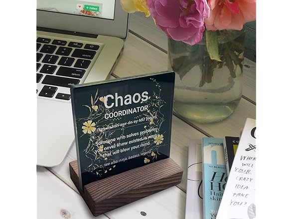 Chaos Coordinator Desk Sign