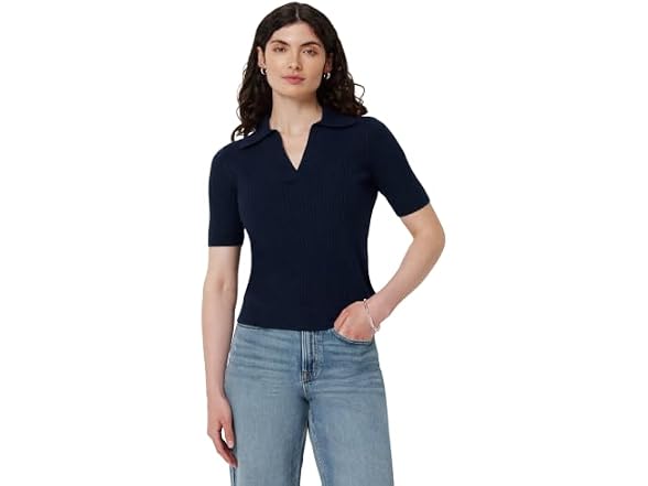 Amazon Essentials Women Short Sleeve Polo Sweater