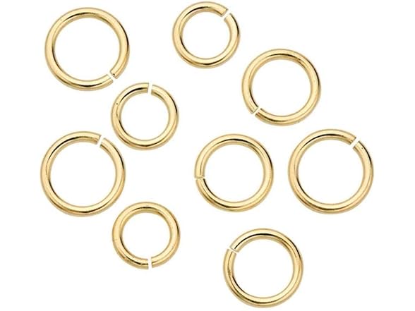200pcs 18K Yellow Gold Plated 12mm Open