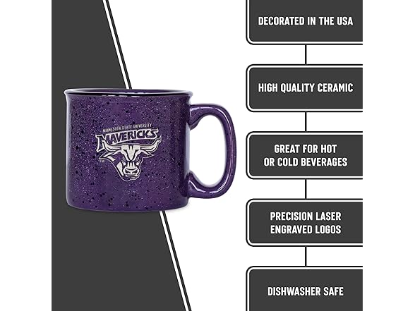 MN St Mavericks Speckle Mug 12oz