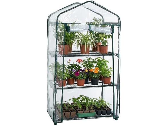 Pure Garden 3 Tier Mini Greenhouse