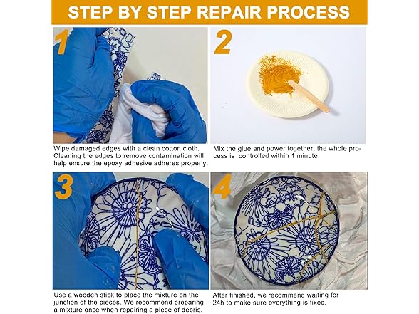 deuvuo Kintsugi Repair Kit Gold