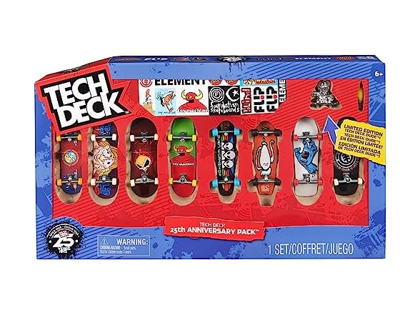 Tech Deck, 25th Anniversary 8-Pack Fingerboards