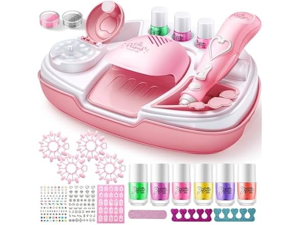 Girls Nail Salon & Makeup Toy Set