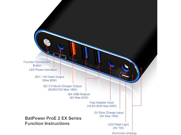 BatPower Laptop External Battery