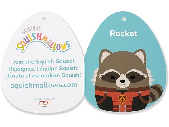 Squishmallows Original 12in Marvel Rocket Plush