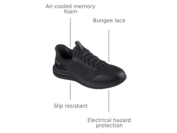 Skechers Men's Work Russom Grilax Bungee Slip-In