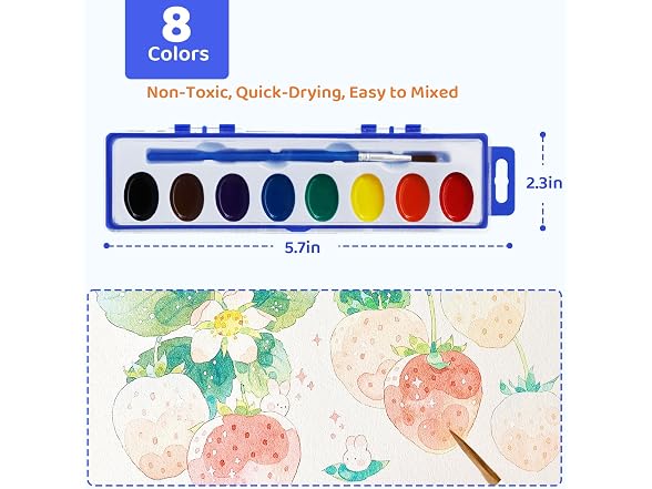 KMLYDGS 40 Pack Watercolor Paint Set - Gallery 3