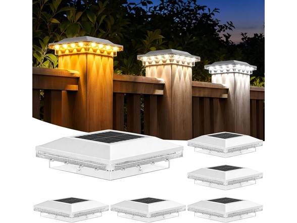 Brightever 6-Pack Solar Post Cap Lights - Gallery 2