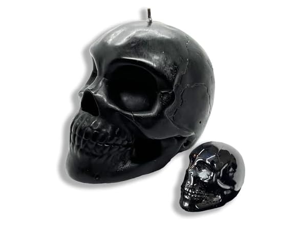 Wick Works Glass Skull Candle