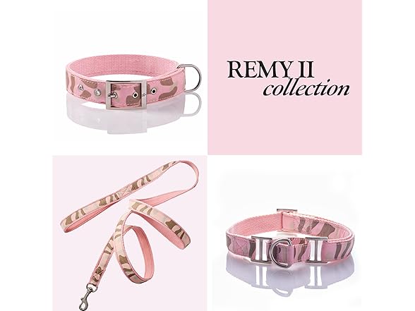 Remy II - The Recycled Ribbon Collar, Pink Camo