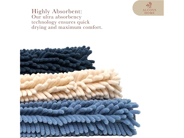 Highly Absorbent Bath Rug - Elegant Gray