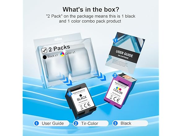 Adoccur 61XL HP Ink Cartridges, 2-Pack