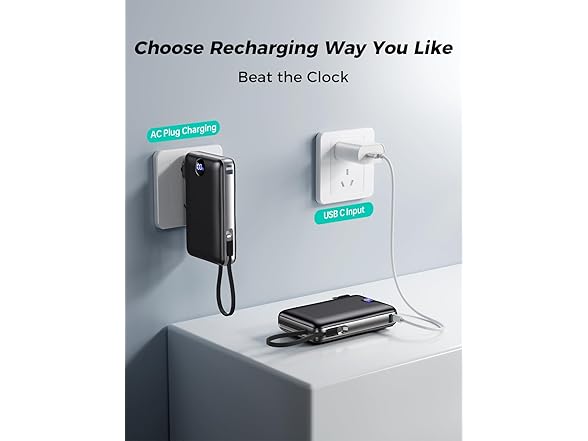 SUCROSEY Portable Charger with Plug