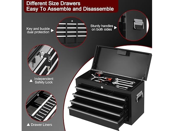 Towallmark 8-Drawer Rolling Tool Chest