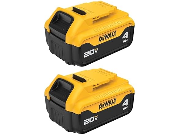 DEWALT DCB204-2 20V MAX Battery, 4.0-Ah 2-Pack