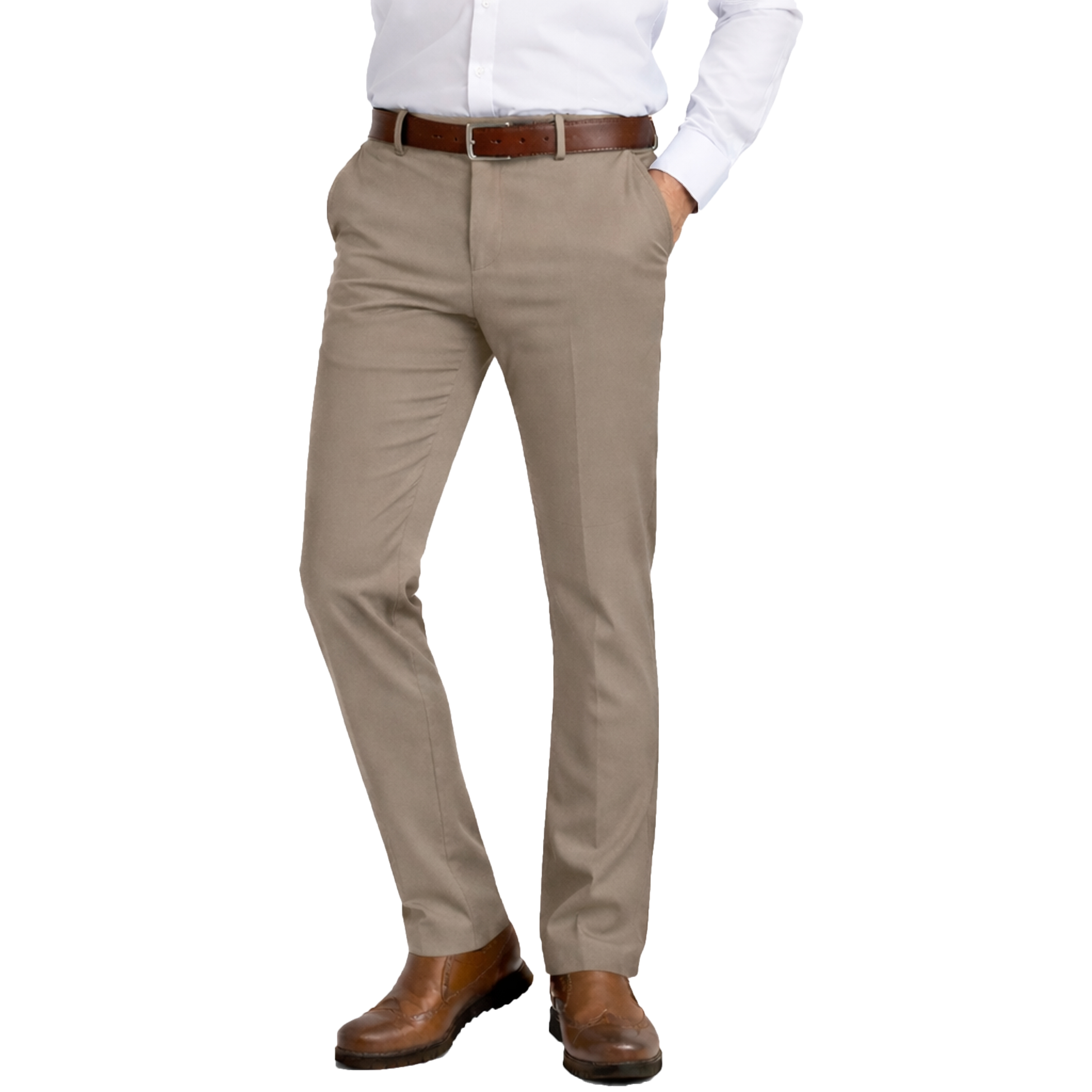 1-2Pk Mens Slim Fit Stretch Dress Pants - Gallery 27