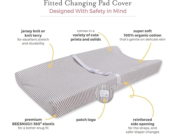 Burt's Bees Terrycloth Changing Pad Cover