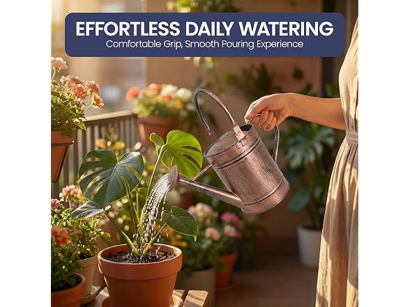 Gardenised 1-Gallon Copper Watering Can