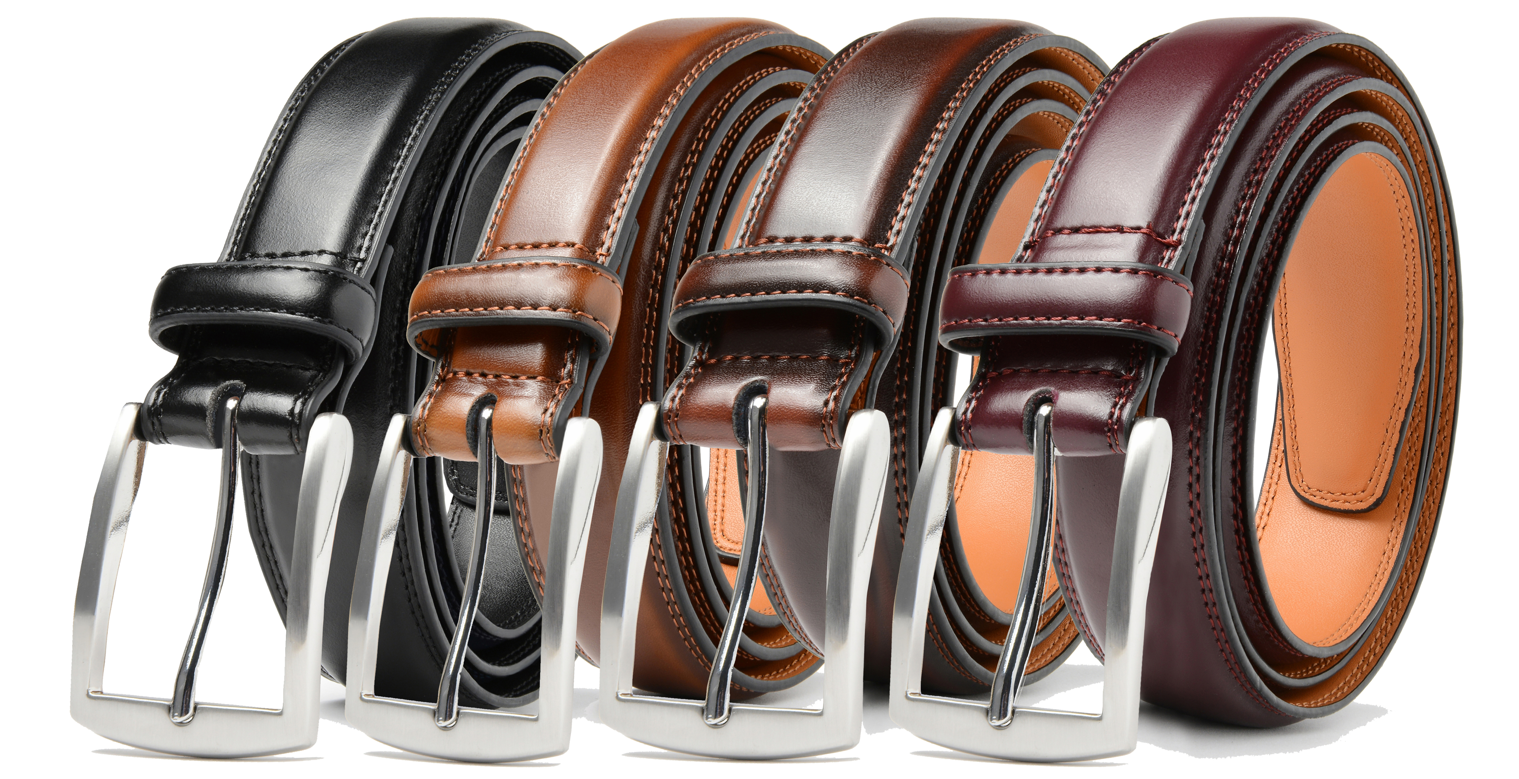 1, 2, 3, 4, 6-Pack Leather Dress Belt - Gallery 60