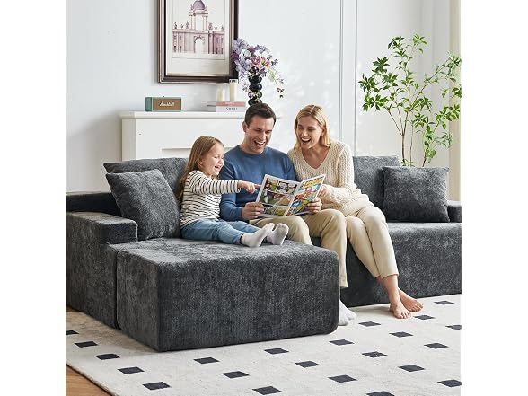 Ayovoch Boneless Couch, L Shaped Cloud Sectional Couches