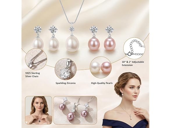 COYATE Freshwater Pearl Jewelry Set