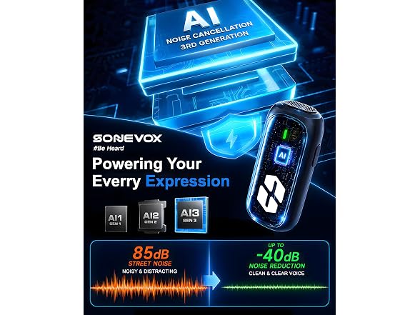 SONEVOX AirMic Mini (2TX 2RX Charging Case)