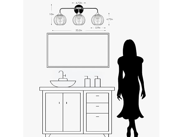 GLOTHOR Bathroom Vanity Light Fixture