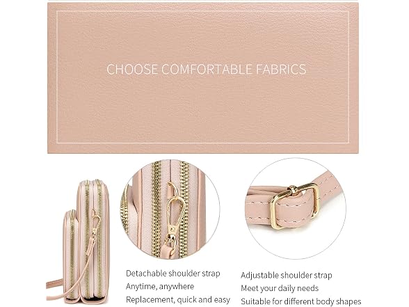myfriday Touch Screen Crossbody Phone Purse for Women Rfid Blocking Cellphone Shoulder Purse with 2 Adjustable Strap