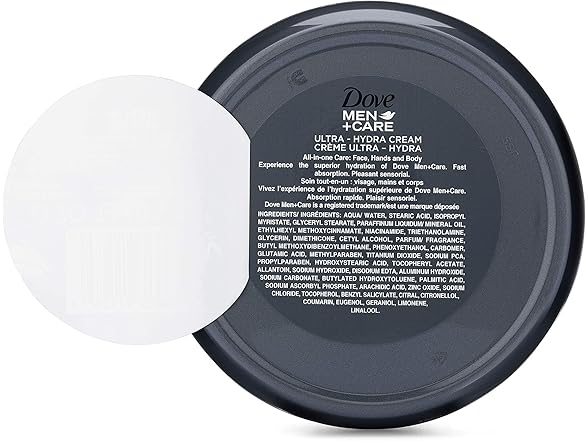 Dove Men+Care Ultra-Hydra Cream with 24 Hour Moisturization, 2.53 FL OZ