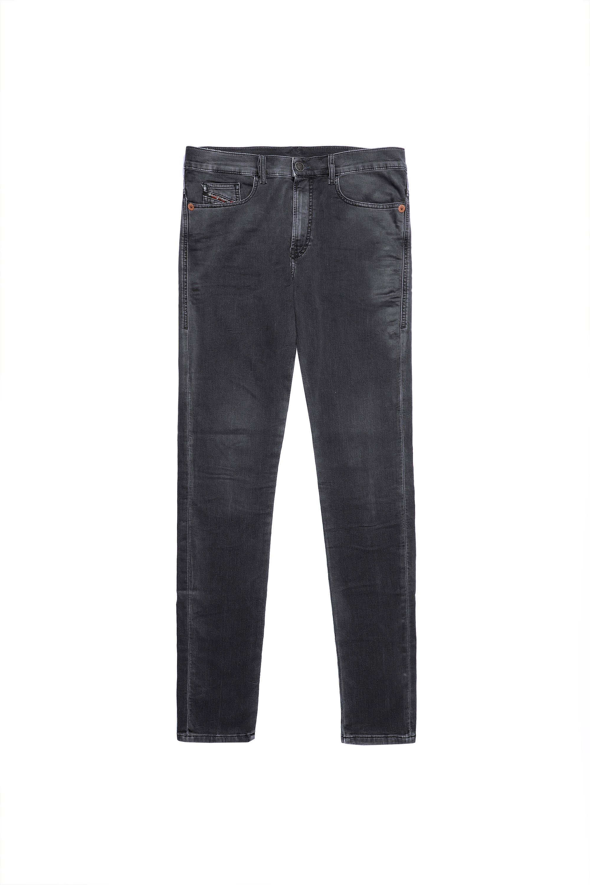 Diesel Mens Skinny Fit Jogger Denim Jeans (Black) - Gallery 3