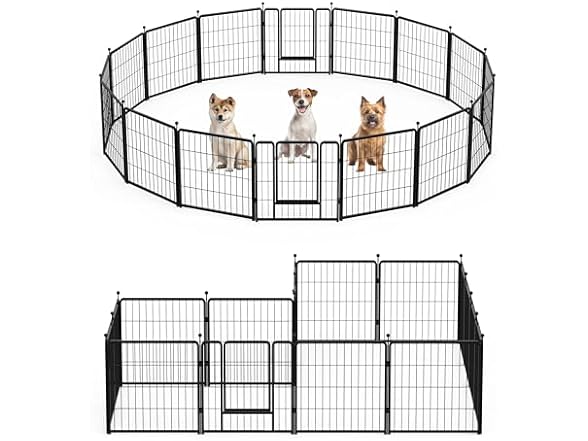 24 Inch 16 Panels Black