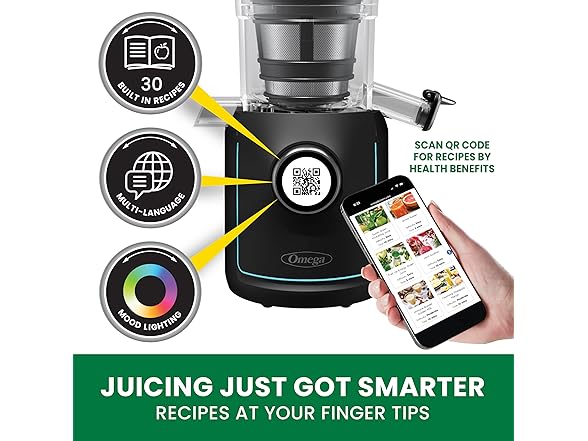 Omega Slow Masticating Batch Juicer Black