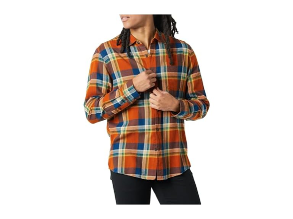 Blue Rust Orange Plaid