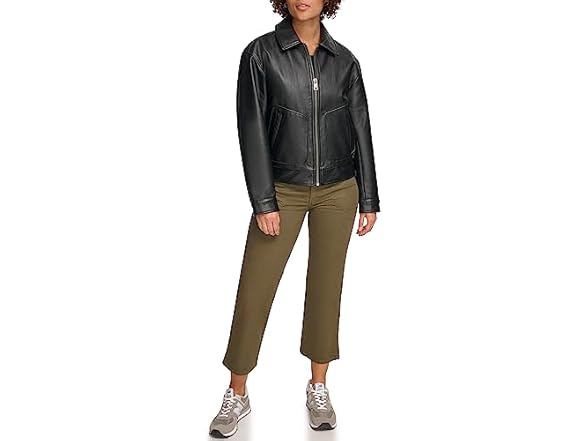 Levis Womens Faux Leather Dad Bomber