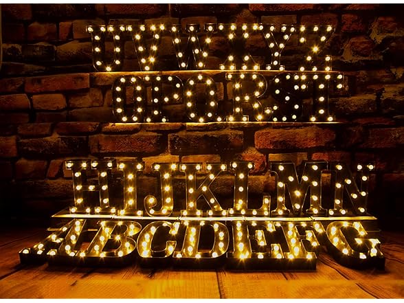 Proyatech Black Alphabet Marquee Letters