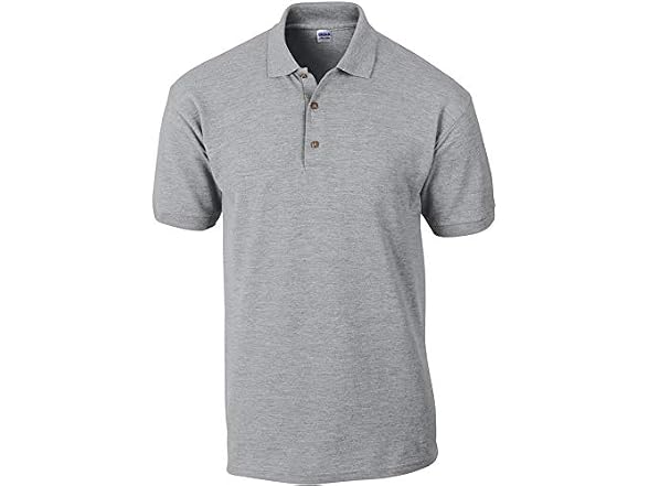 Gildan Men (S) Ultra Cotton Pique Polo Shirt Grey