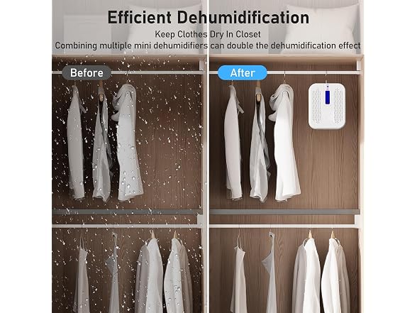 ATKMAYI Rechargeable Small Dehumidifier