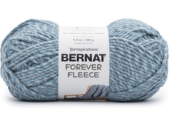 Bernat Forever Fleece Yarn, 9.9oz/280g, Blue Waves